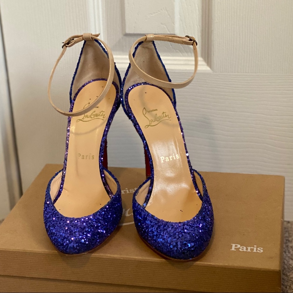 Blue Glitter Christian Louboutins